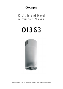 Handleiding Caple OI363 Afzuigkap