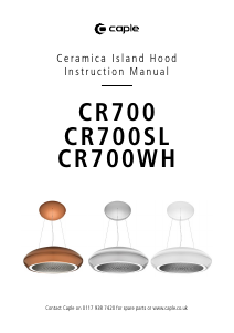 Manual Caple CR700WH Cooker Hood