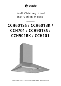Manual Caple CCH901BK Cooker Hood