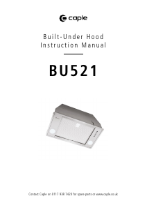 Handleiding Caple BU521 Afzuigkap