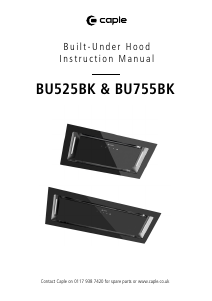 Manual Caple BU525BK Cooker Hood