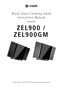 Manual Caple ZEL900GM Zela Cooker Hood