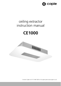 Manual Caple CE1000 Cooker Hood