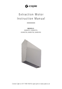 Manual Caple DDMEXT28 Cooker Hood