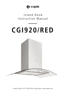 Handleiding Caple CGI920 Afzuigkap