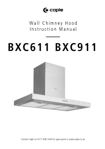 Manual Caple BXC911 Cooker Hood