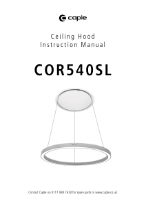 Manual Caple COR540SL Cooker Hood