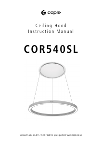 Handleiding Caple COR540SL Afzuigkap