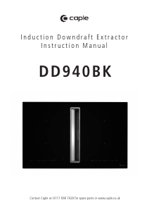 Manual Caple DD940BK Cooker Hood