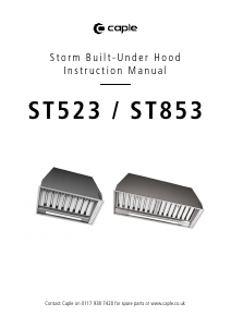 Handleiding Caple ST523 Afzuigkap