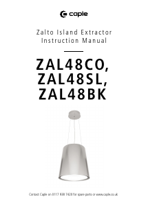 Handleiding Caple ZAL48BK Zalto Afzuigkap