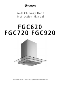 Manual Caple FGC920 Cooker Hood