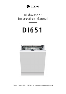 Manual Caple DI651 Dishwasher
