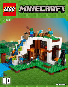 Manuál Lego set 21134 Minecraft Základna ve vodopádu