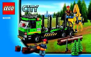 Manual Lego set 60059 City Camião de transporte de madeira