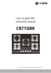 Manual Caple C871GBK Hob
