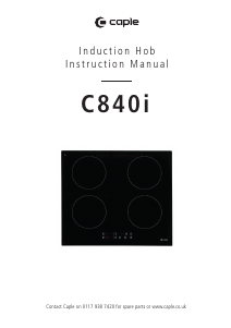Manual Caple C840I Hob