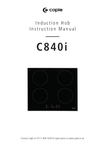 Handleiding Caple C840I Kookplaat