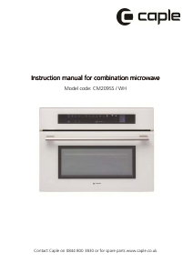 Manual Caple CM209WH Microwave