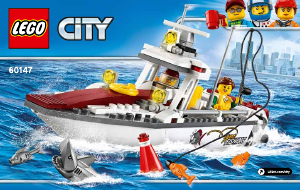 Manual Lego set 60147 City Barca de pescuit