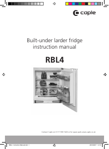 Manual Caple RBL4 Refrigerator