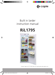 Manual Caple RIL1795 Refrigerator