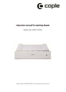 Manual Caple WMD1355WH Warming Drawer