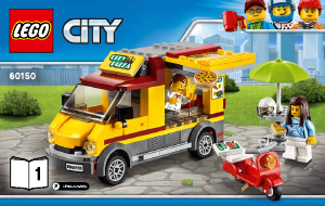 Manual Lego set 60150 City Camião de Pizza