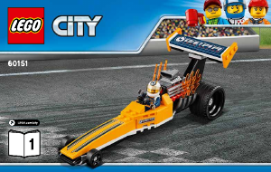 Handleiding Lego set 60151 City Dragster transportvoertuig