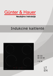 Handleiding Günther & Hauer ID 33 Kookplaat