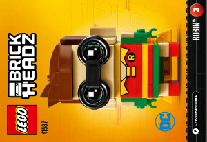 Kullanım kılavuzu Lego set 41587 Brickheadz Robin