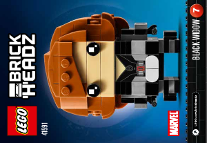 Käyttöohje Lego set 41591 Brickheadz Black Widow