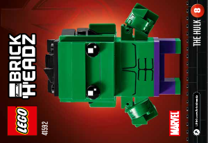 Manual de uso Lego set 41592 Brickheadz The Hulk