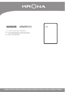 Manual Krona KRMRF101 Freezer