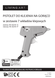 Instrukcja Living Art KV-JQ101-G Pistolet klejowy