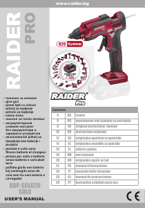 Manual Raider Pro RDP-SGLG20 SOLO Glue Gun