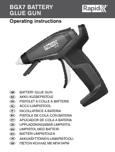 Mode d’emploi Rapid BGX7 Pistolet à colle