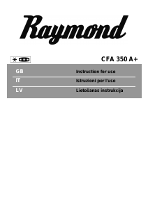 Rokasgrāmata Raymond CFA350A+ Saldētava