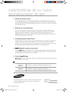 Manual de uso Samsung AQ18AWAN Aire acondicionado