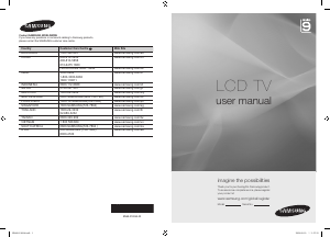 Manual Samsung LA55A950D1R LCD Television