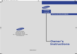 Manual Samsung LTN1765 LCD Television