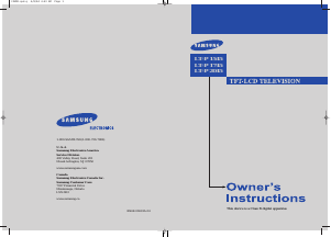 Manual Samsung LT-P2045 LCD Television