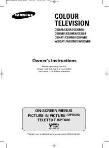 Manual Samsung CS-29M30BS Television