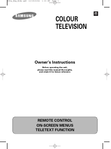 Manual Samsung CS-29K5MN Television