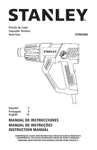 Manual Stanley STXH2000 Soprador de ar quente