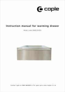 Manual Caple WMD2954 Warming Drawer