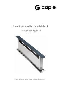 Manual Caple DD911SS Cooker Hood