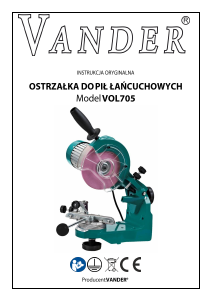 Instrukcja Vander VOL705 Ostrzałka do łańcuchów