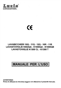 Manuale Luxia K502QA Lavastoviglie