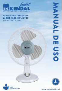 Manual de uso Kendal KF-09D Ventilador